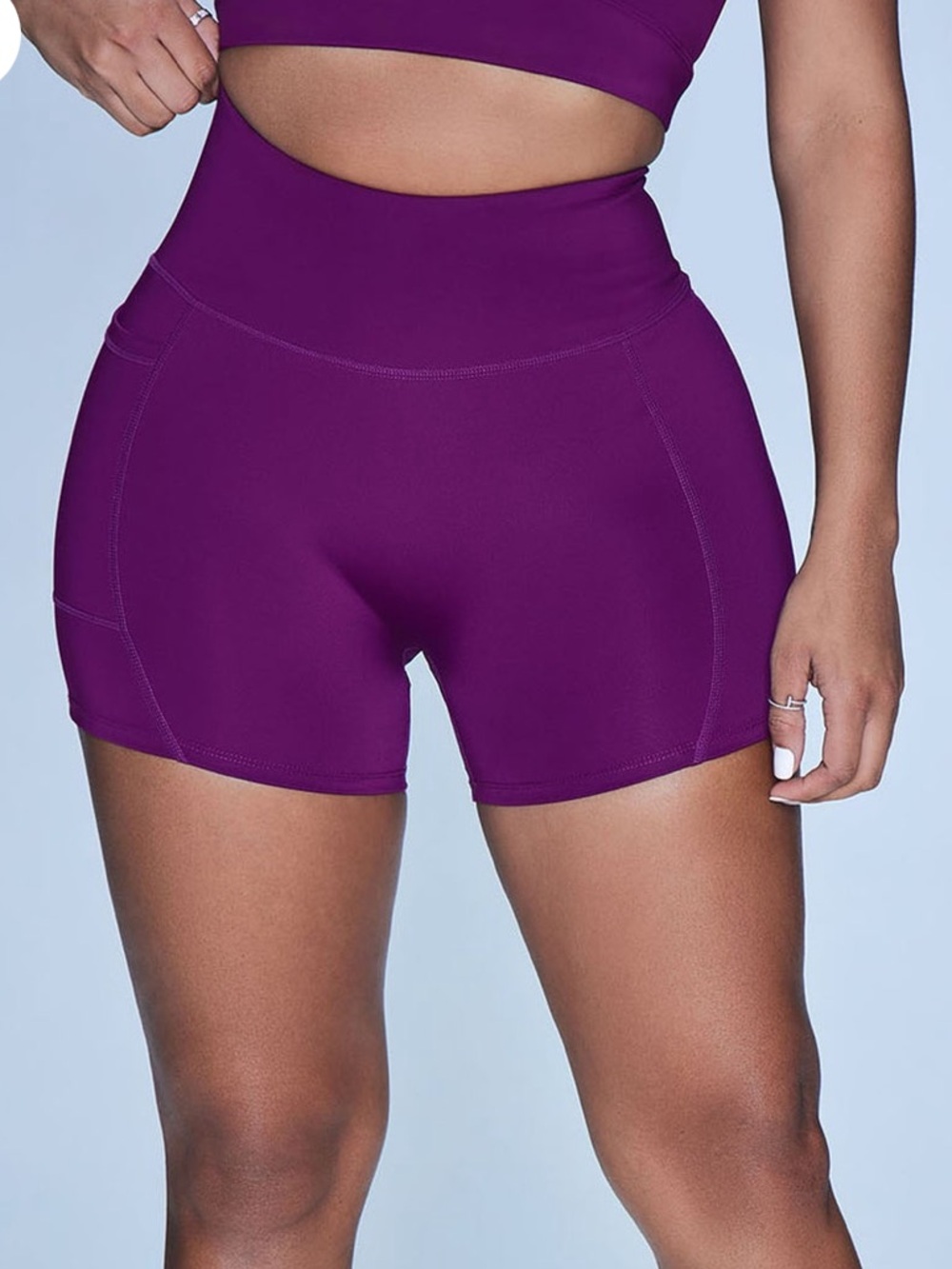 Fashion Nova Sport Plum Purple Bike Shorts